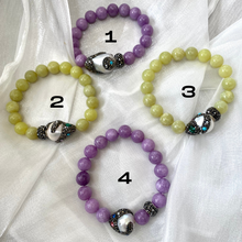 Load image into Gallery viewer, Vibrant &amp; Colorful Jade Bracelet &amp; Sparkly Rhinestones Pave Baroque Pearl Stretchy Bracelets
