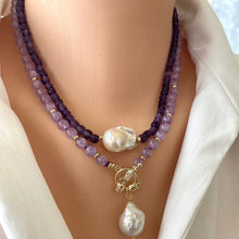 Load image into Gallery viewer, 17.5&quot;inches long Amethyst necklace
