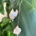 Mismatched Pearl Drop Earrings w Clear Cubic Zirconia and Gold Filled