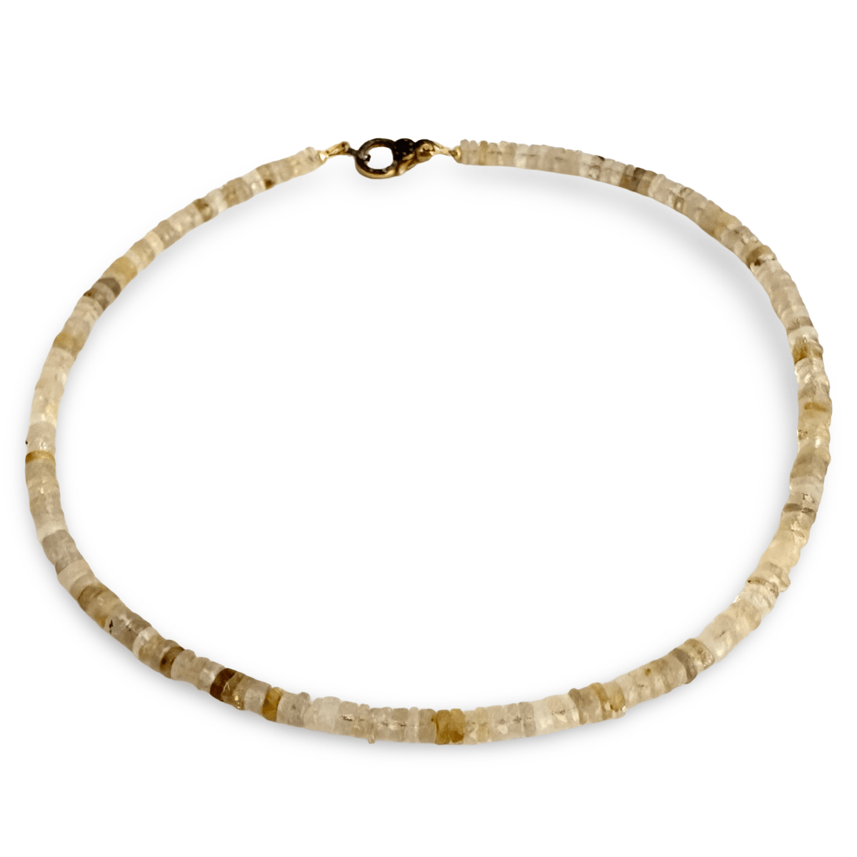 indian cut faceted RUTILATED_QUARTZ_Necklace with diamond pave clasp