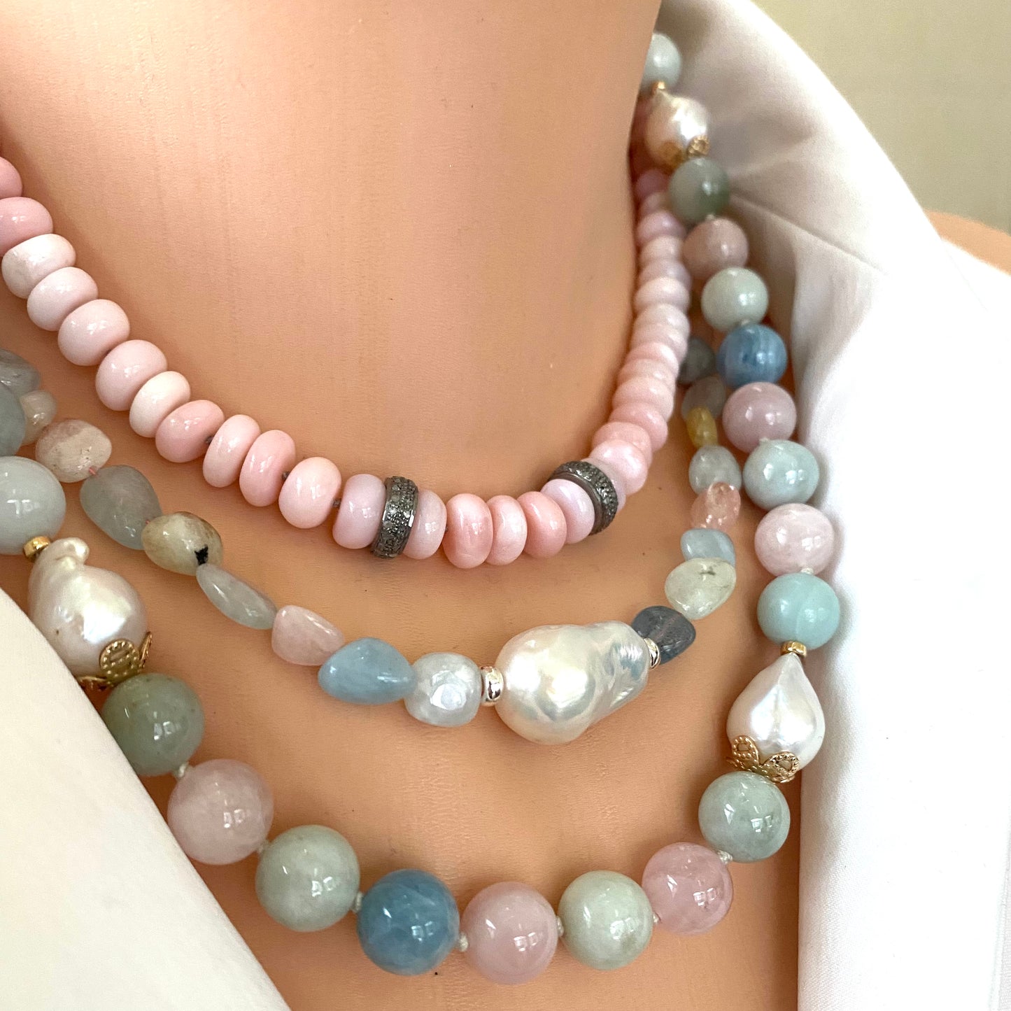 March birthstone necklace gift for her